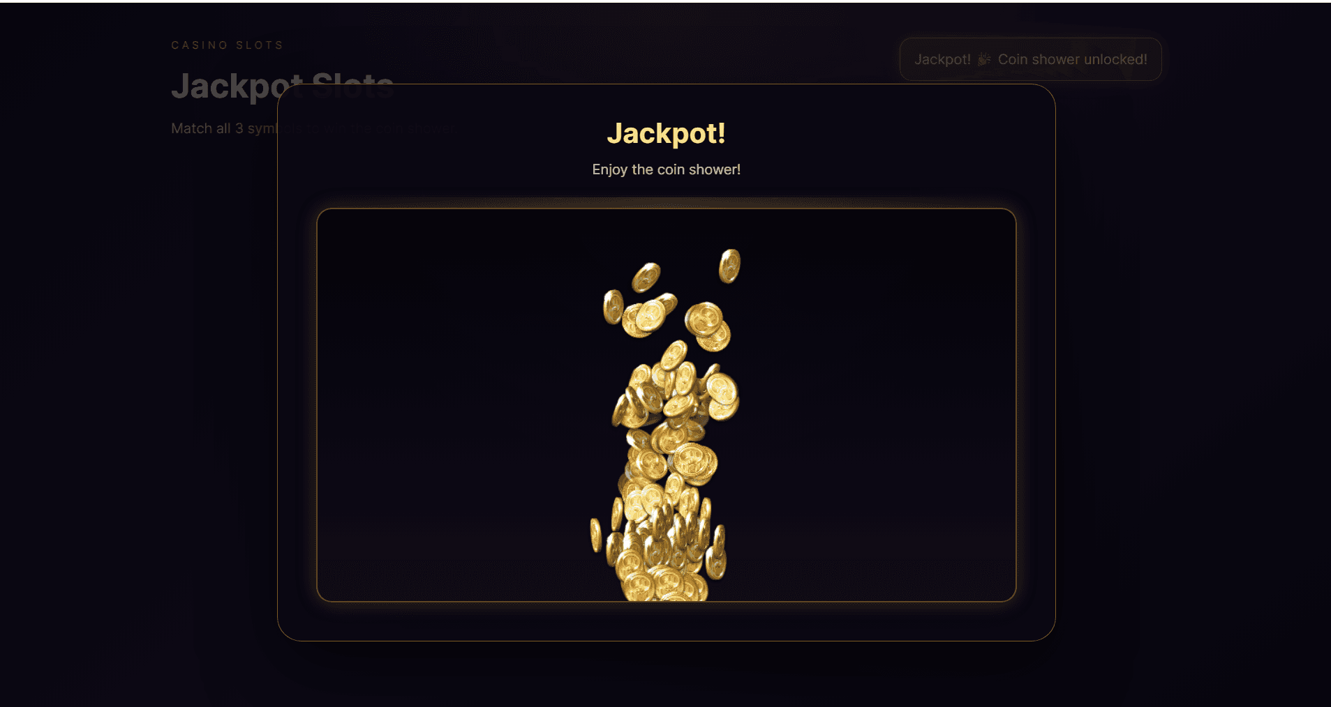 Jackpot Coin Shower